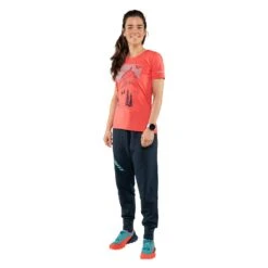 Dynafit " Artist Series Dri T-Shirt" - Hot Coral