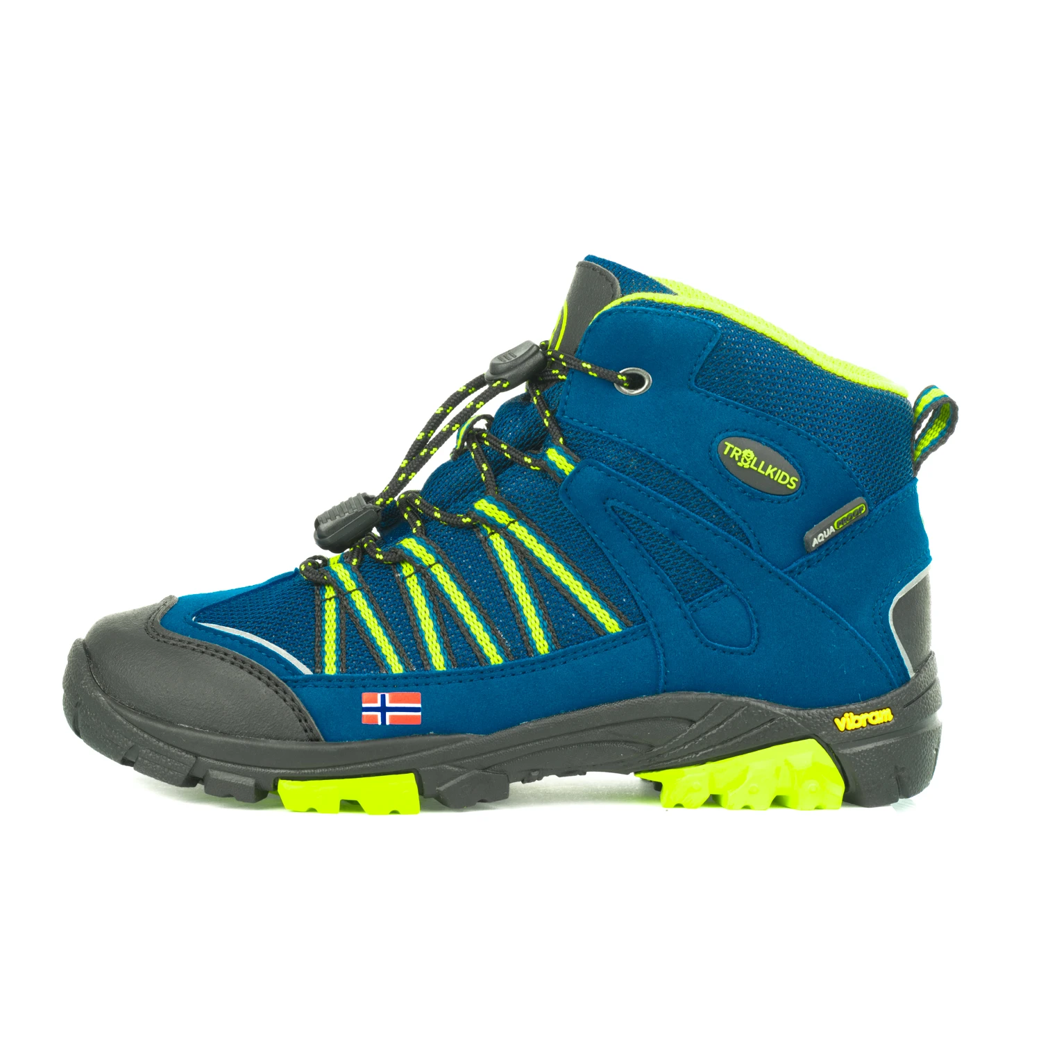 Trollkids "Kids Lofoten Hiker Mid" - Blue/lime 4 Trollkids "Kids Lofoten Hiker Mid" - Blue/lime – Bild 2
