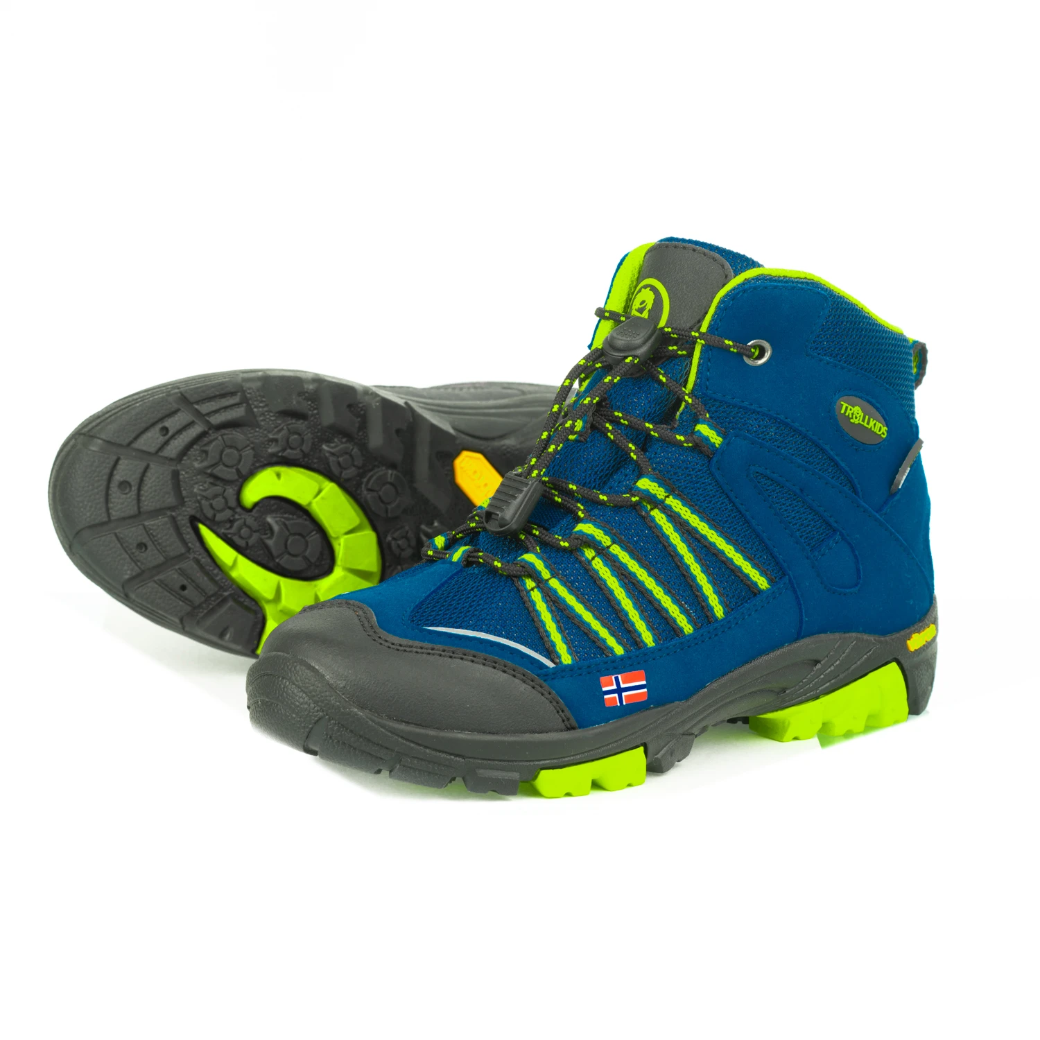 Trollkids "Kids Lofoten Hiker Mid" - Blue/lime 3 Trollkids "Kids Lofoten Hiker Mid" - Blue/lime