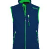 Trollkids "Kids Trollfjord Vest" - Navy/light Green -Günstiges Alpen Mode Geschäft 306 120