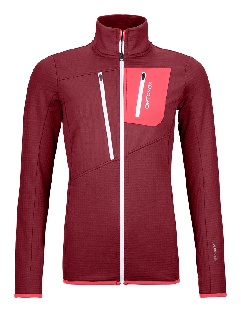 Ortovox "Fleece Grid Jacket W" - Dark Blood 3 Ortovox "Fleece Grid Jacket W" - Dark Blood