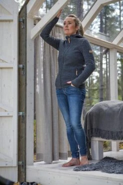 Günstiges Alpen Mode Geschäft 18 Ivanhoe "Morel Hood W" - Denim