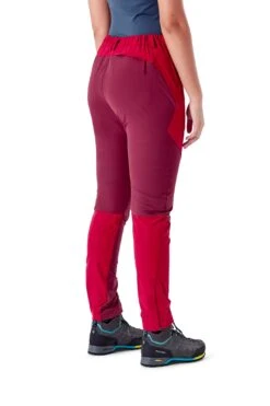 Rab "Torque Mountain Pants Wmns" - Crimson -Günstiges Alpen Mode Geschäft Womens Torque Mountain Pants Crimson QFU 41 CR back on model