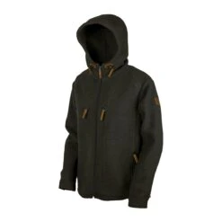 Steinkauz Lodenfleecejacke "Kapuzenhuber" - Schwarz